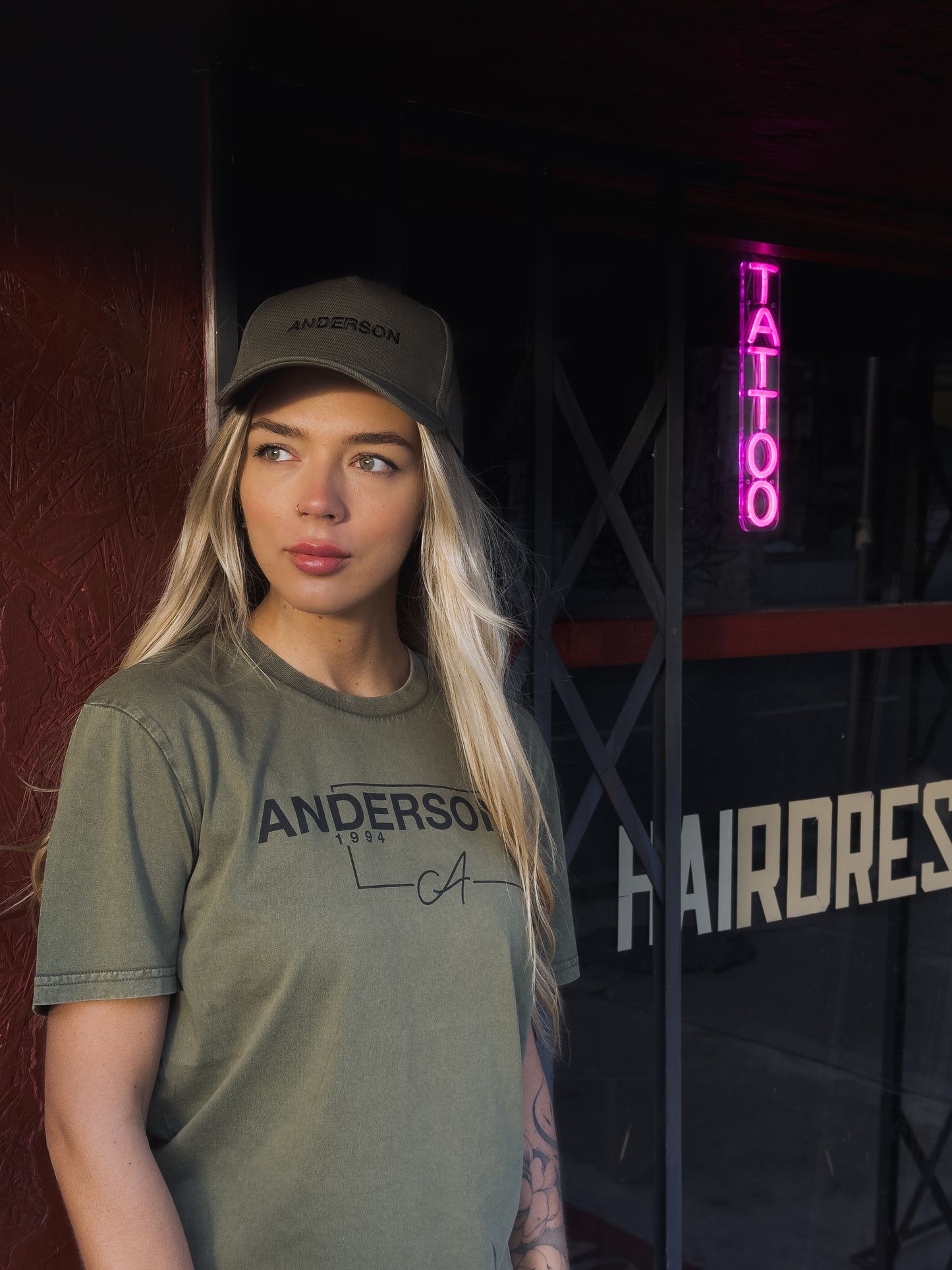 ANDERSON Logo Cap/Khaki Green Unisex