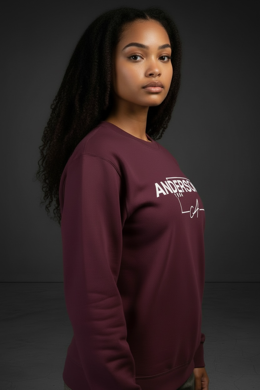 ANDERSON Sweatshirt/ Burgundy Unisex