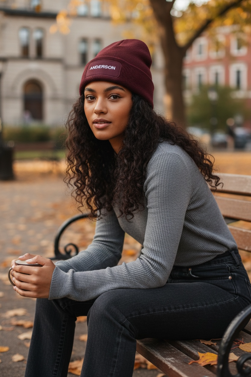 ANDERSON Logo Hat/Burgundy Unisex