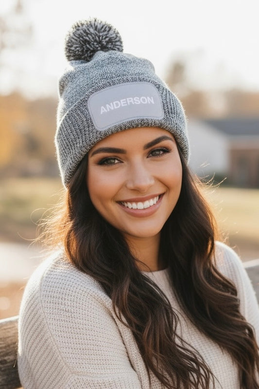 ANDERSON Logo Pom Pom Hat/Gray Unisex