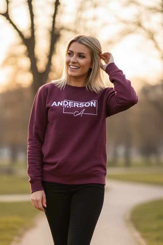 ANDERSON Sweatshirt/ Burgundy Unisex