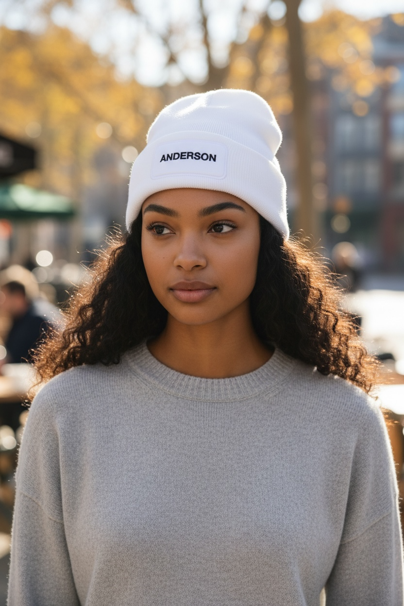 ANDERSON Logo Hat/White Unisex