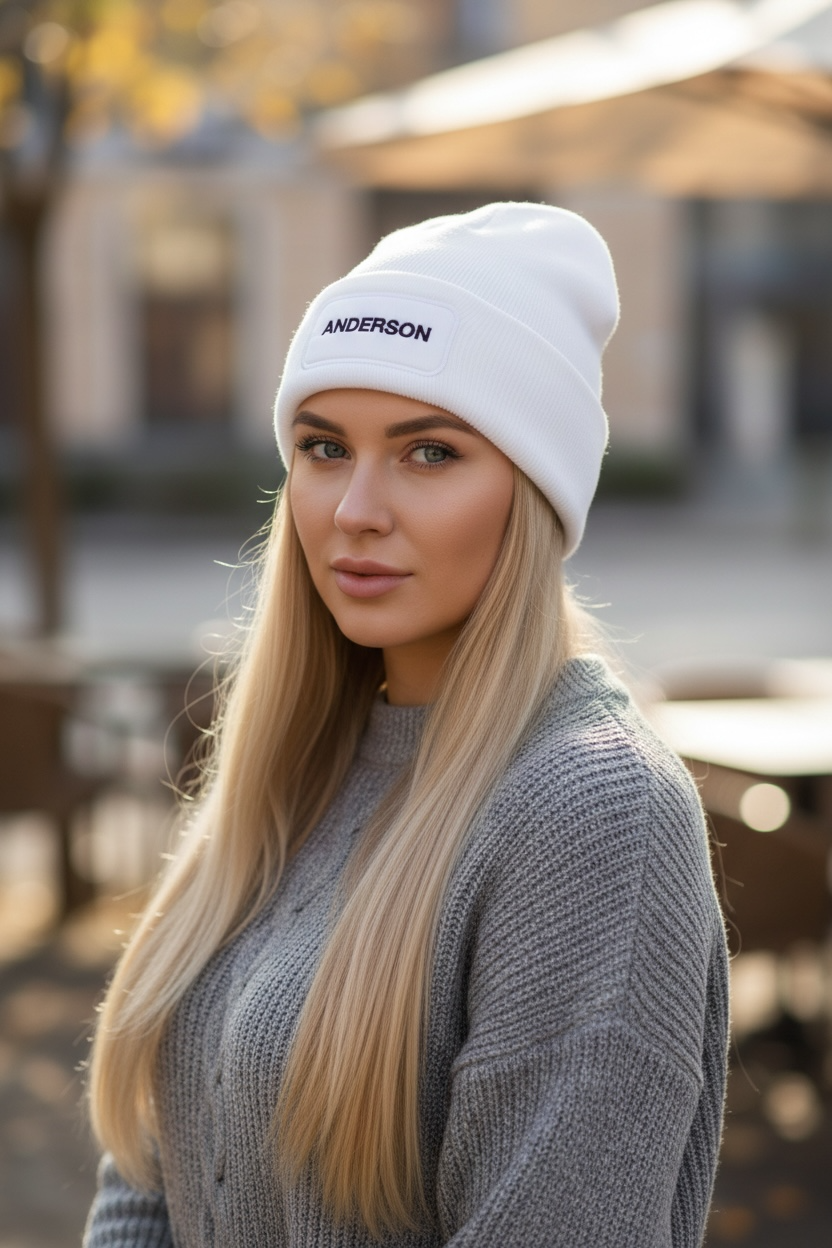 ANDERSON Logo Hat/White Unisex