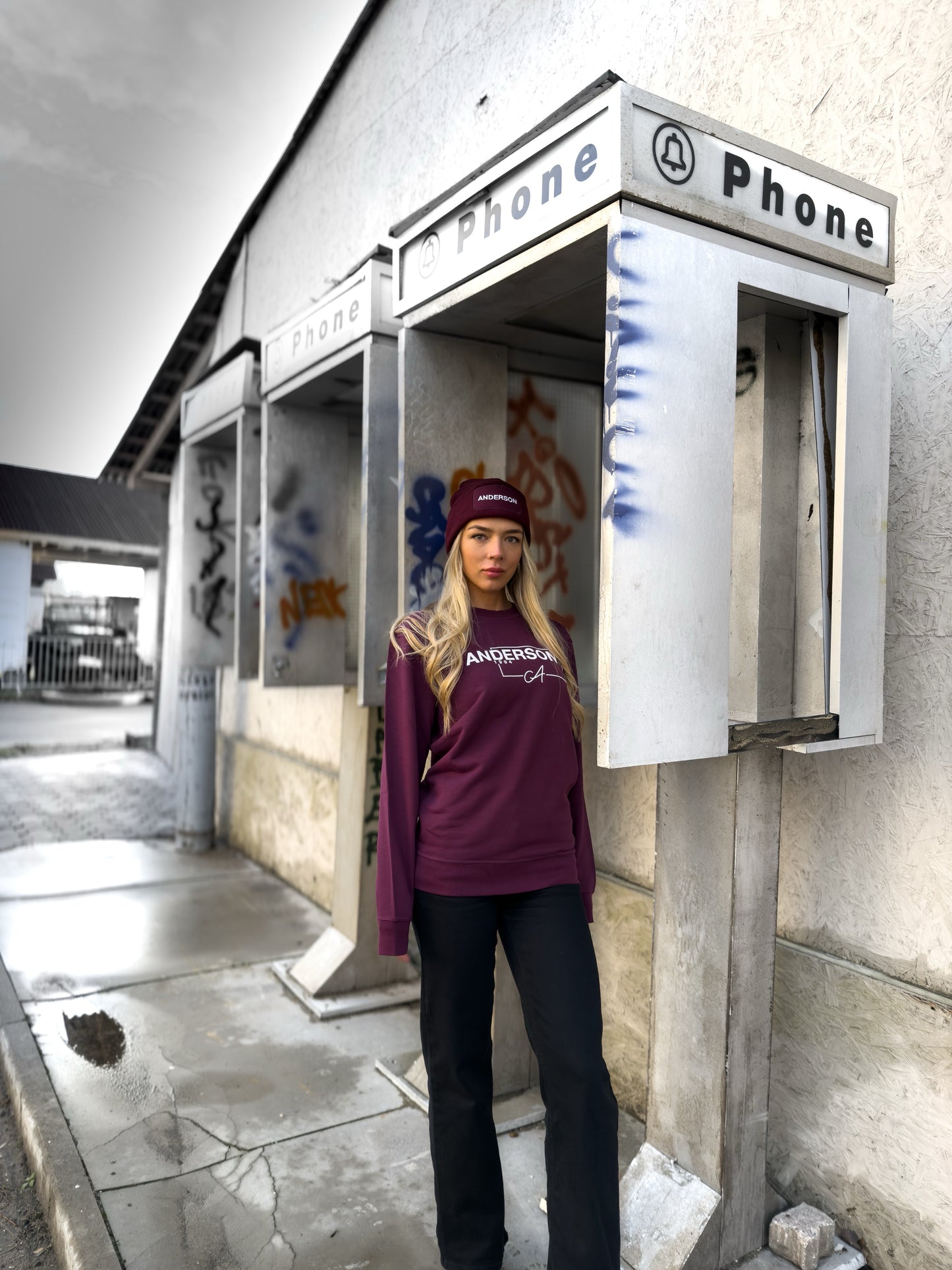 ANDERSON Sweatshirt/ Burgundy Unisex