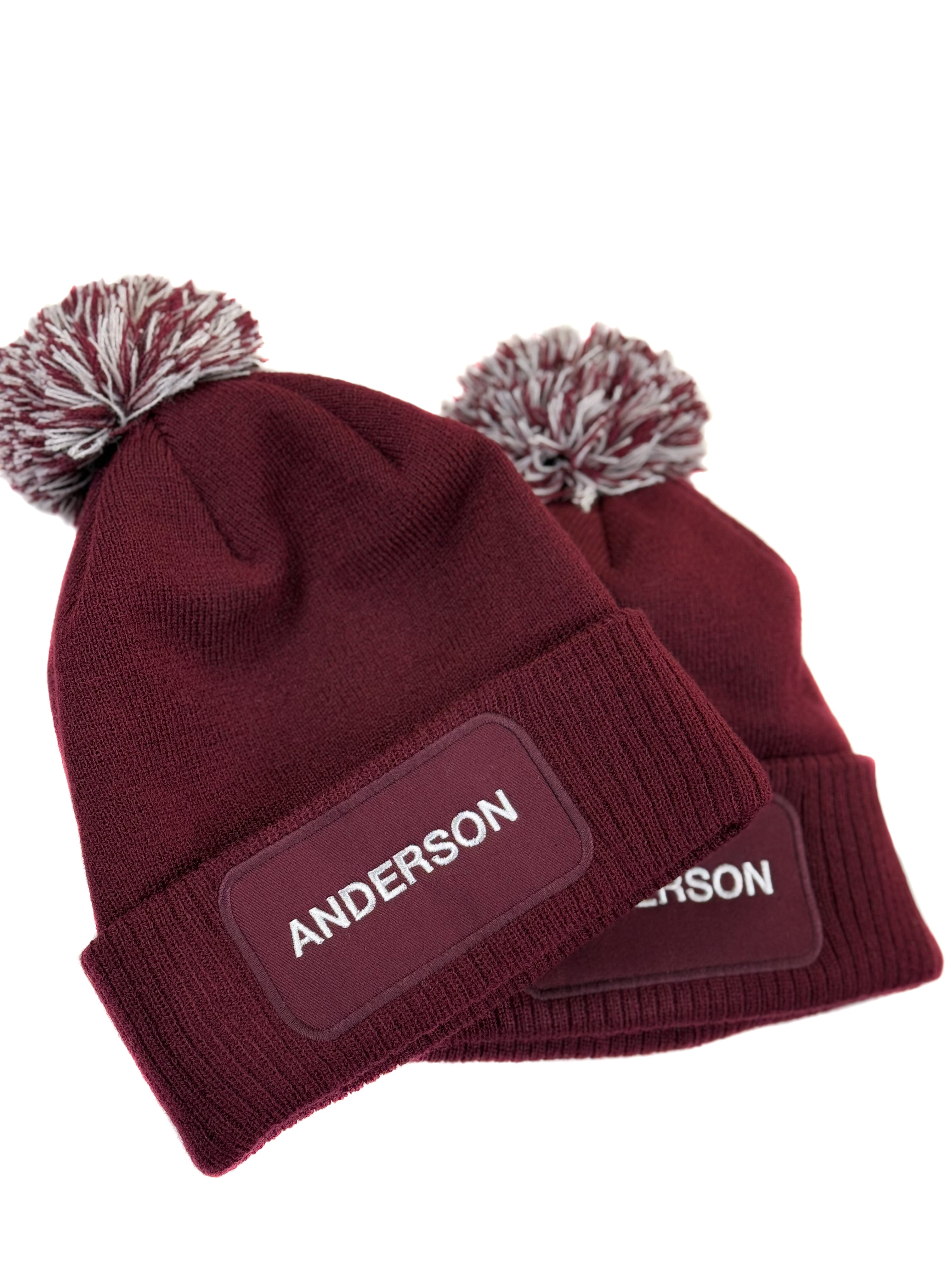 ANDERSON Logo Pom Pom Hat/Burgundy Unisex