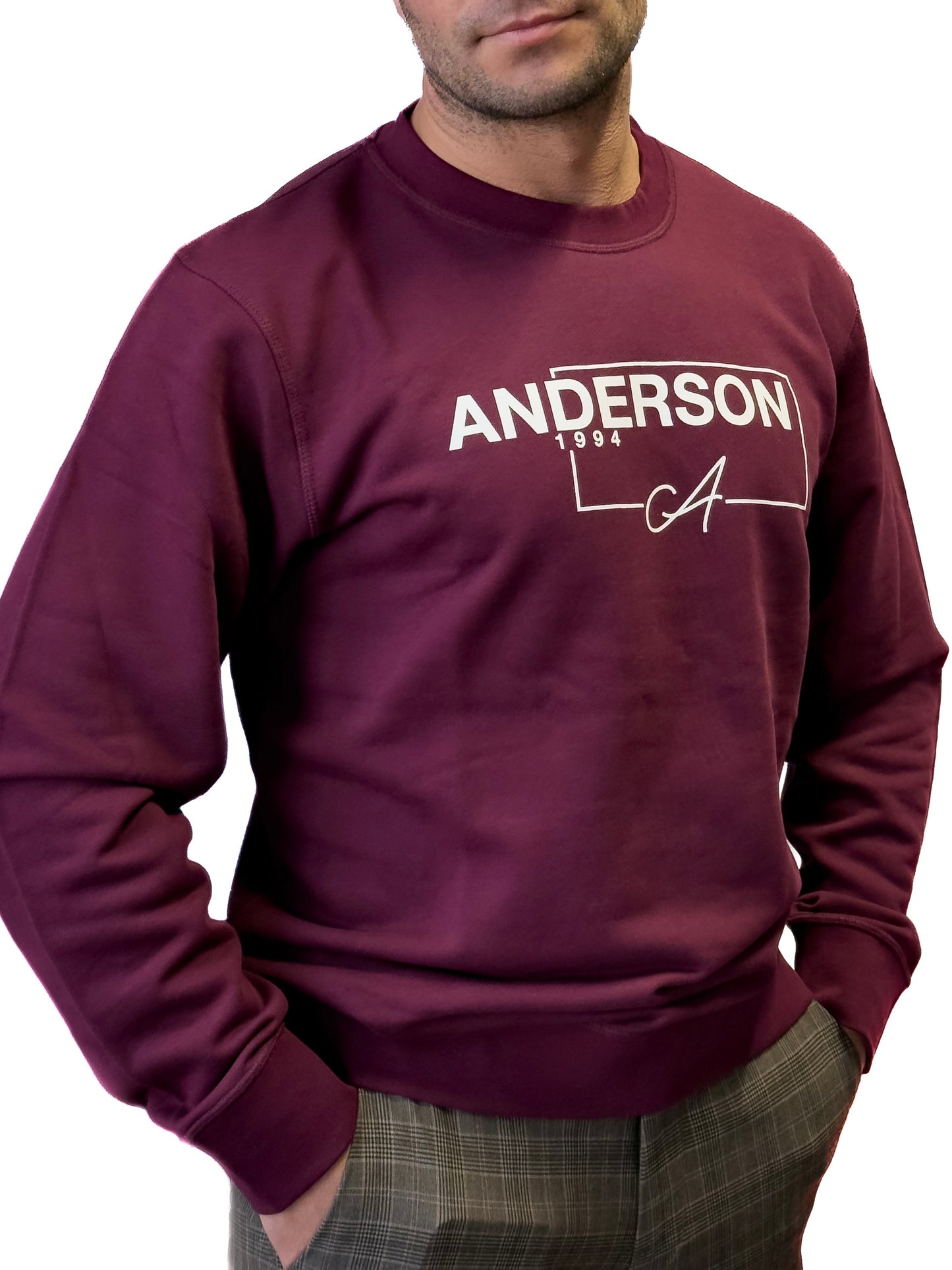ANDERSON Sweatshirt/ Burgundy Unisex